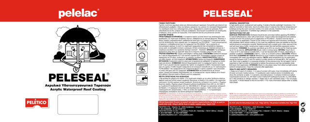 PELESEAL® ACRYLIC WATERPROOF ROOF COATING WHITE 1L