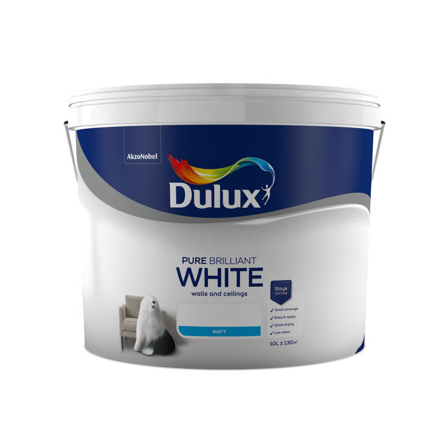 DULUX PURE BRILLIANT WHITE RICH MATT 10L