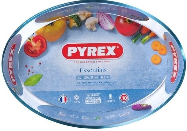 PYREX 345B000 ESSENTIAL ΓΥΑΛΙΝΟ ΣΚΕΥΟΣ ΦΟΥΡΝΟΥ ΟΒΑΛ 2L