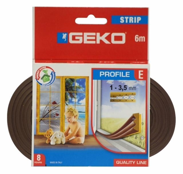 GEKO STRIP BRWN PROFILE 'E 6M