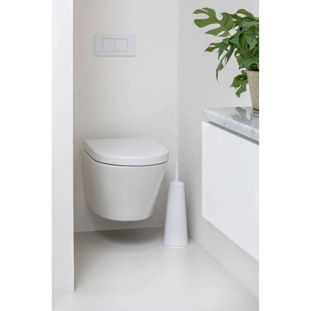 BRABANTIA RENEW TOILET BRUSH AND HOLDER - WHITE