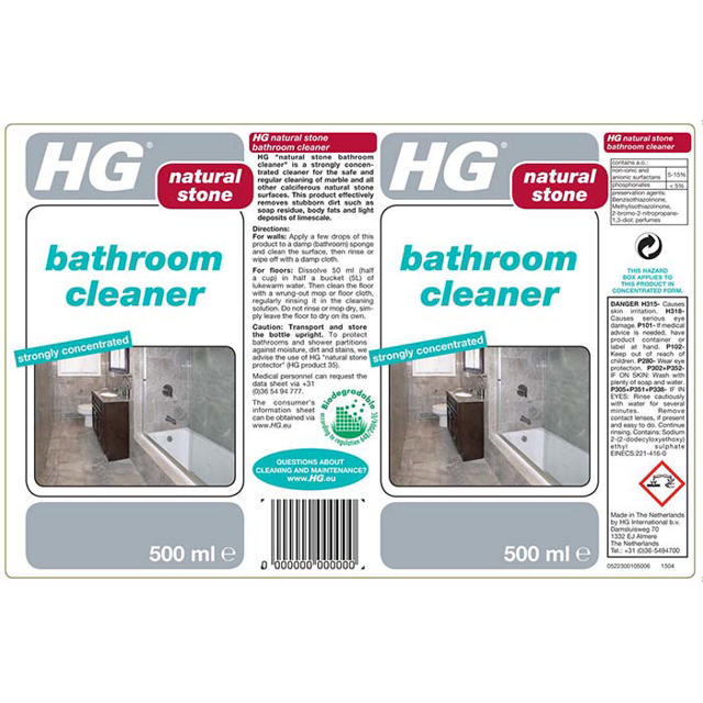 HG NATURAL STONE BATHROOM CLEANER 500ML