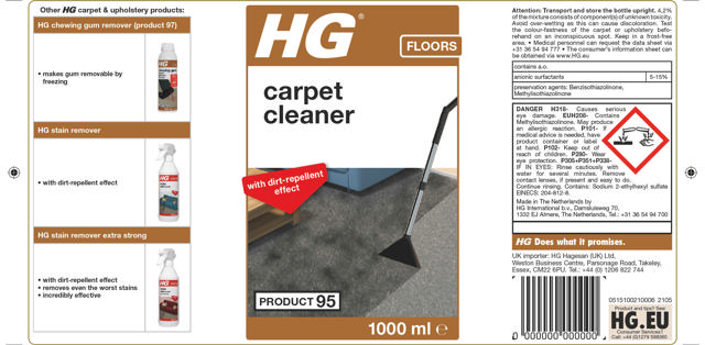 HG CARPET & UPHOLSTERY CLEANER 1L