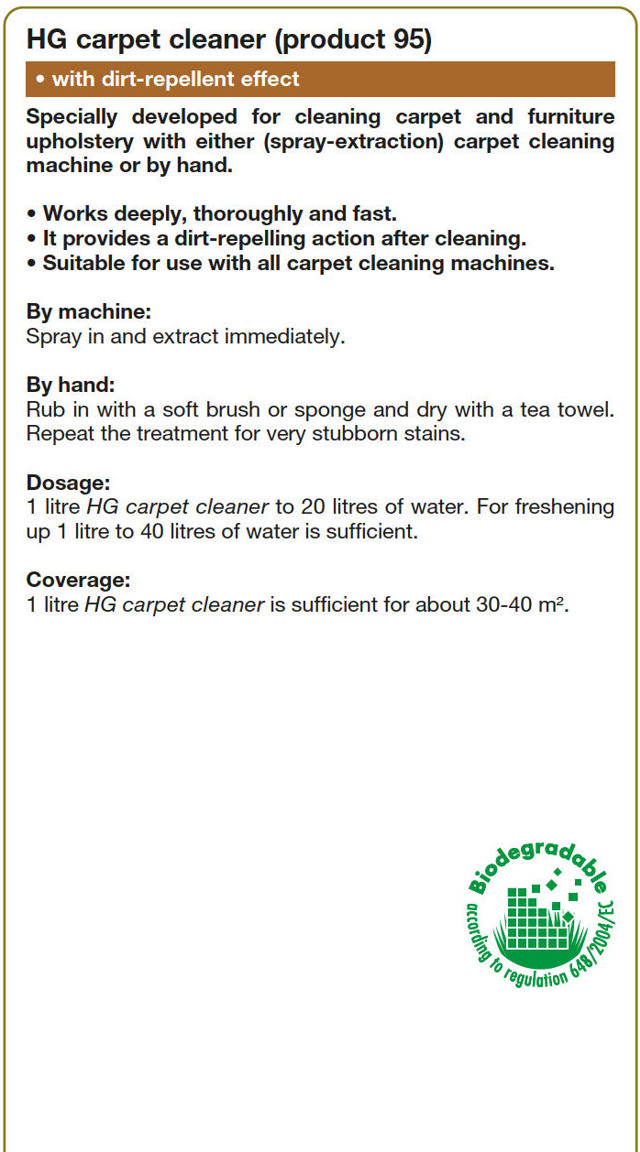 HG CARPET & UPHOLSTERY CLEANER 1L