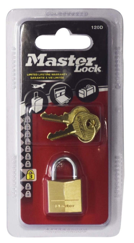 MASTERLOCK BRASS PADLOCK 20MM