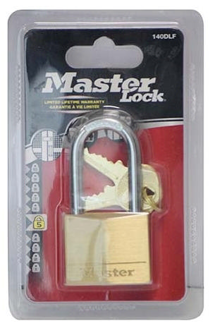 MASTERLOCK BRASS PADLCK 40MM M/SHAKLE