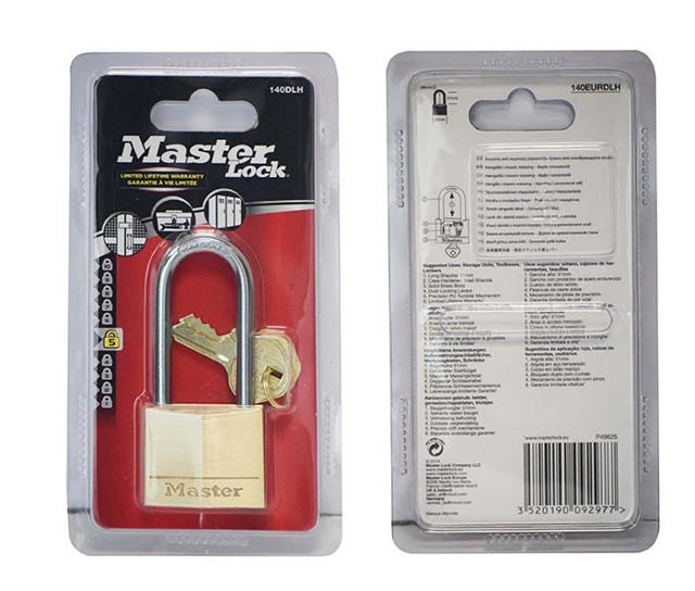 MASTERLOCK BRASS PADLCK 40MM L/SHAKLE