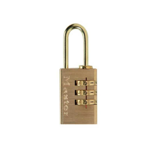 MASTERLOCK COMBINAT PADLOCK 20MM X 21MM BRASS