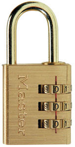 MASTERLOCK COMBINAT PADLOCK 30MM X 23MM BRASS