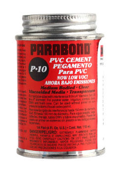 PARABOND P-10 ΚΟΛΛΑ UPVC ΜΕΣΑΙΟ ΣΩΜΑ 125ML CLEAR