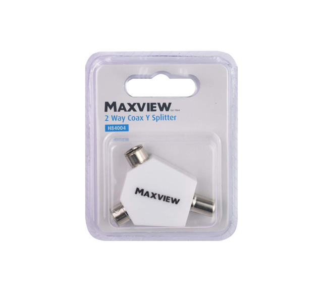 MAXVIEW H84004 TV 2 WAY COAX Y SPLITTER