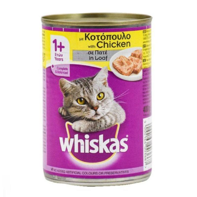 WHISKAS ΤΕΝΕΚΕΔΑΚΙ ΥΓΡΗ ΤΡΟΦΗ ΓΙΑ ΓΑΤΕΣ ΜΕ ΓΕΥΣΗ ΚΟΤΟΠΟΥΛΟ 400ΓΡ