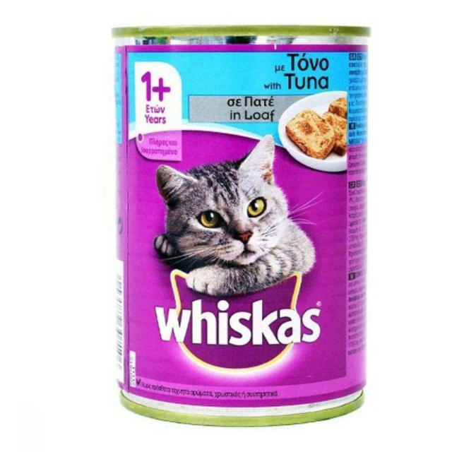 WHISKAS CAN WET CAT FOOD TUNA 400GR