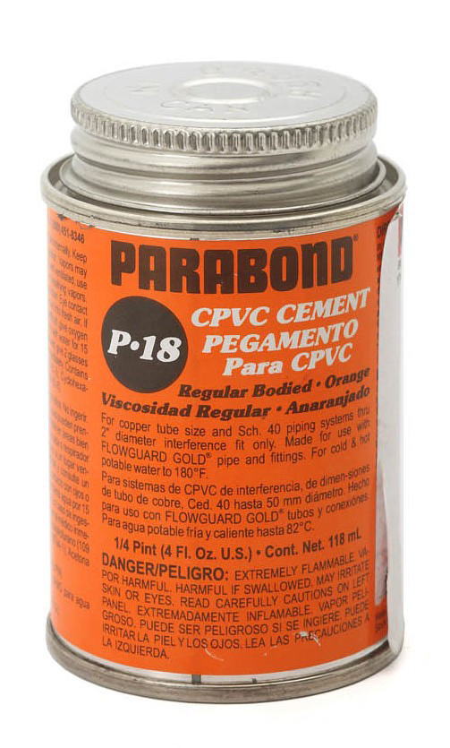 PARABOND P-18 ΚΟΛΛΑ CPVC ΚΑΝΟΝΙΚΟ ΣΩΜΑ 125ML ΠΟΡΤΟΚΑΛΙ