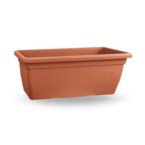 VECA PLASTIC POT RECTANGULAR 80X40X34CM TERRACOTTA