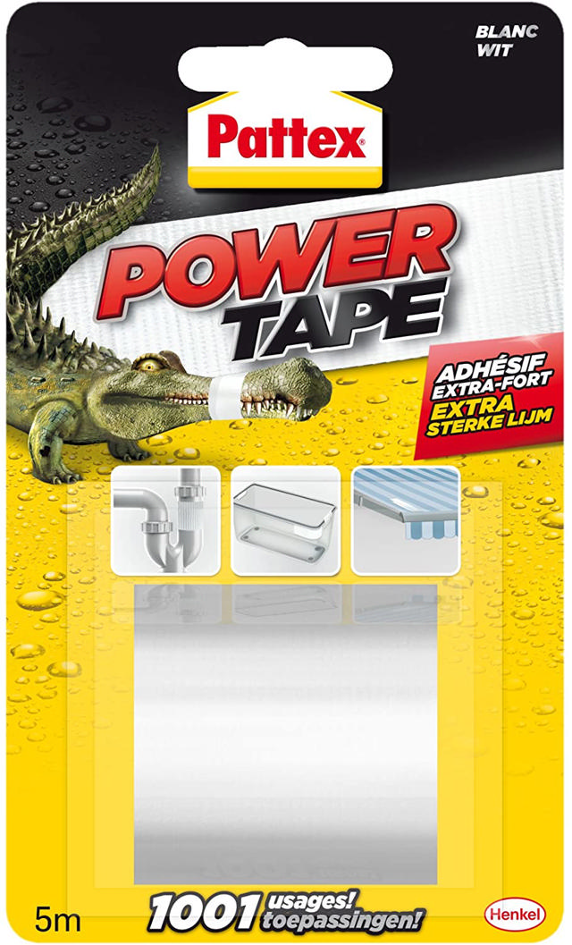 PATTEX POWER TAPE WHITE 50MM x 5M