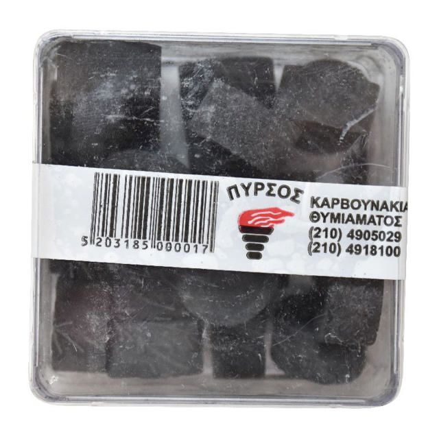 PYRSOS CHARCOAL IN PLASTIC BOX 1X12PCS