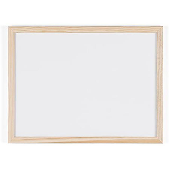 DRY WIPE WHITE BOARD WITH WOODEN FRAME 300X400MM 