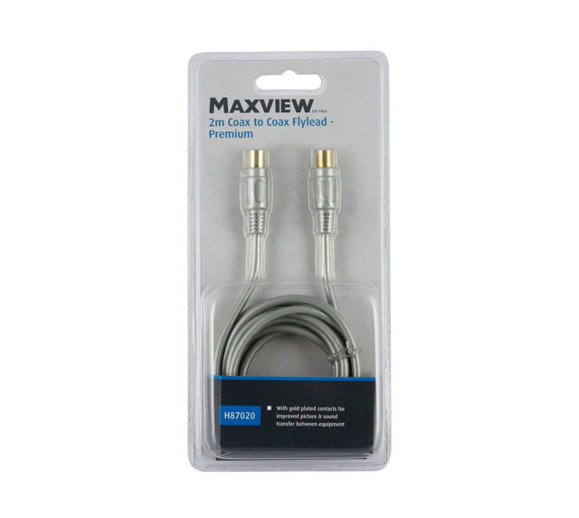 MAXVIEW H87100 DIGITAL COAXIAL TO COAXIAL FLYLEAD GOLD 10M