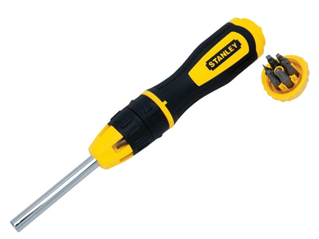 STANLEY STA068010 MULTIBIT RATCHET SCREWDRIVER WITH 10 BITS