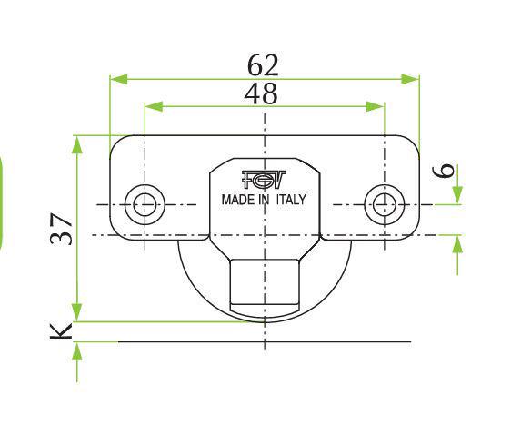 KITCHEN CABINET HINGES 18MM 2PCS FGV