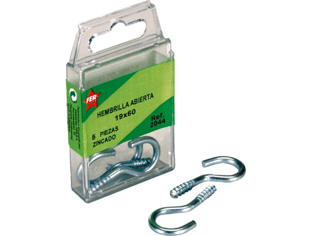 FER 15PCS C HOOK ZINC 17x40