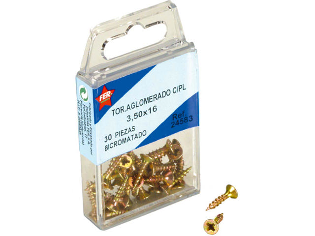 FER 40PCS GOLD WOODSCREW 2.5x10