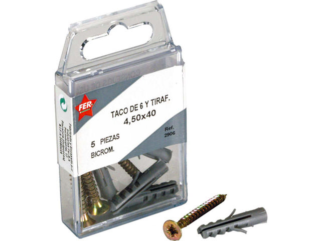 FER 9PCS ROWBLUX 4mm & SCREWS 2.50x25     