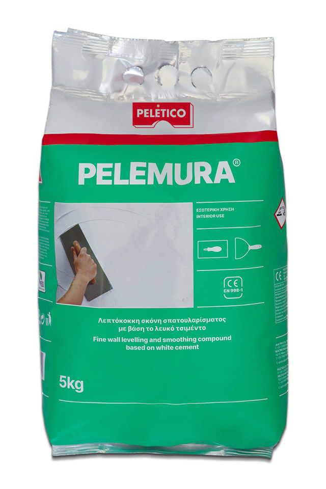 PELEMURA® ΕΣΩΤΕΡΙΚΟΥ ΧΩΡΟΥ ΛΕΠΤΟΚΟΚΚΗ ΣΚΟΝΗ ΣΠΑΤΟΥΛΑΡΙΣΜΑΤΟΣ 5KG