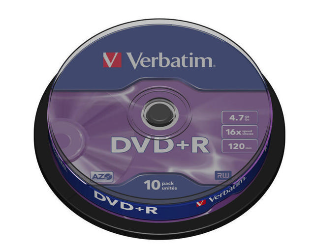 VERBATIM DVD+R SPINDLE 10PCS