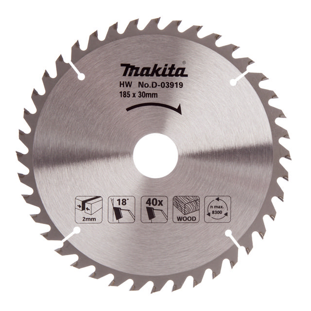 MAKITA TCT SAW BLADE 185X30X40