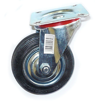 WHEELS RUBBER W SUPPORT 75MM-50KG