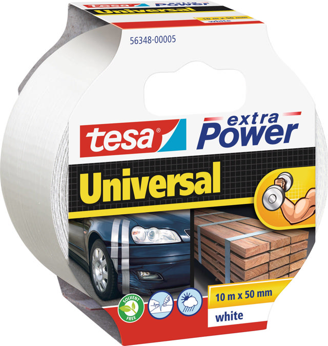 TESA CLOTH TAPE EXTRA POWER 10MX50MM WHITE