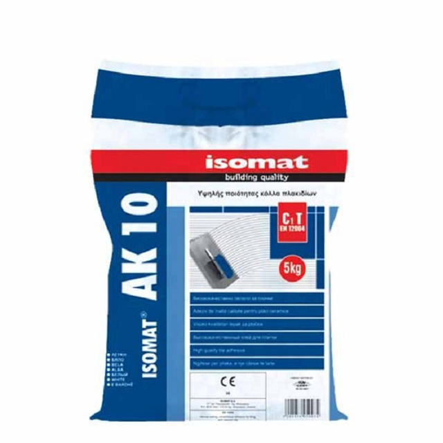 ISOMAT AK-10 ΚΟΛΛΑ ΠΛΑΚΙΔΙΩΝ C1 ΛΕΥΚΟ 5KG