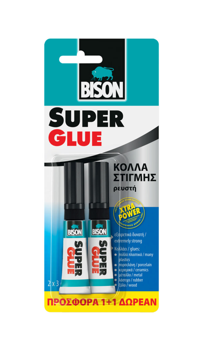 BISON SUPER GLUE PROMO1+1 2X3GR