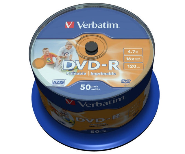 VERBATIM DVD-R PRINTABLE 50PCS