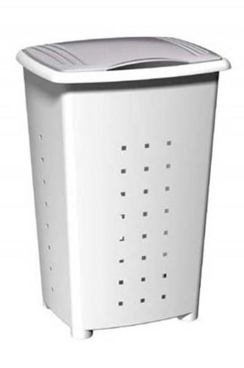 TATAY LAUNDRY BASKET 65LTR WHITE