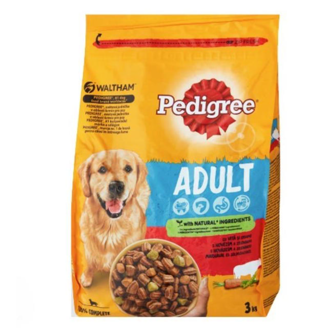 PEDIGREE DRY FOOD ADULT DOG BEEF 3KG