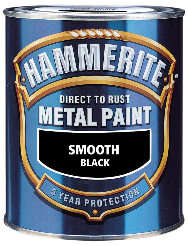 HAMMERITE SMOOTH ΜΑΥΡΟ 750ML