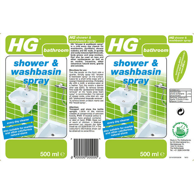 HG SHOWER & WASHBASIN SPRAY 500ML  