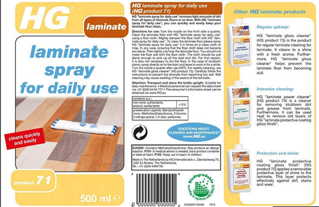 HG LAMINATE CLEANER SPRAY 500ML