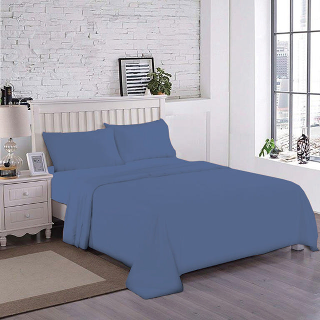 WINTER BED SHEET SET PLAIN 5 FEET 6 ASSORTED COLORS