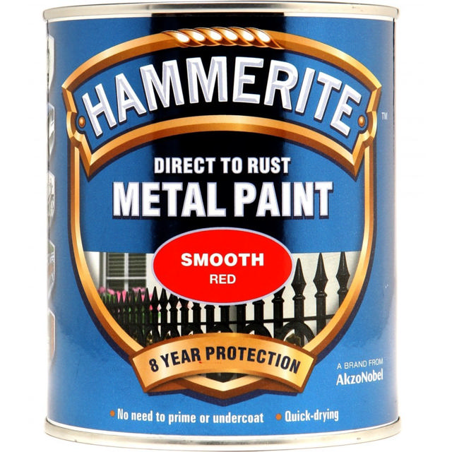 HAMMERITE SMOOTH ΚΟΚΚΙΝΟ 750ML