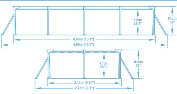 BESTWAY 56424 SPLASH FRAME POOL 400X211X81CM