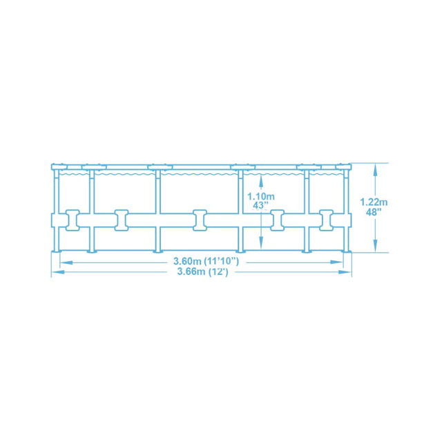 BESTWAY 56420 STEEL PRO FRAME POOL 366X122CM