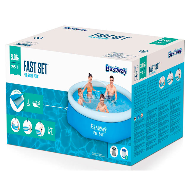 BESTWAY 57270 FAST SET ROUND POOL 305CM X 76CM