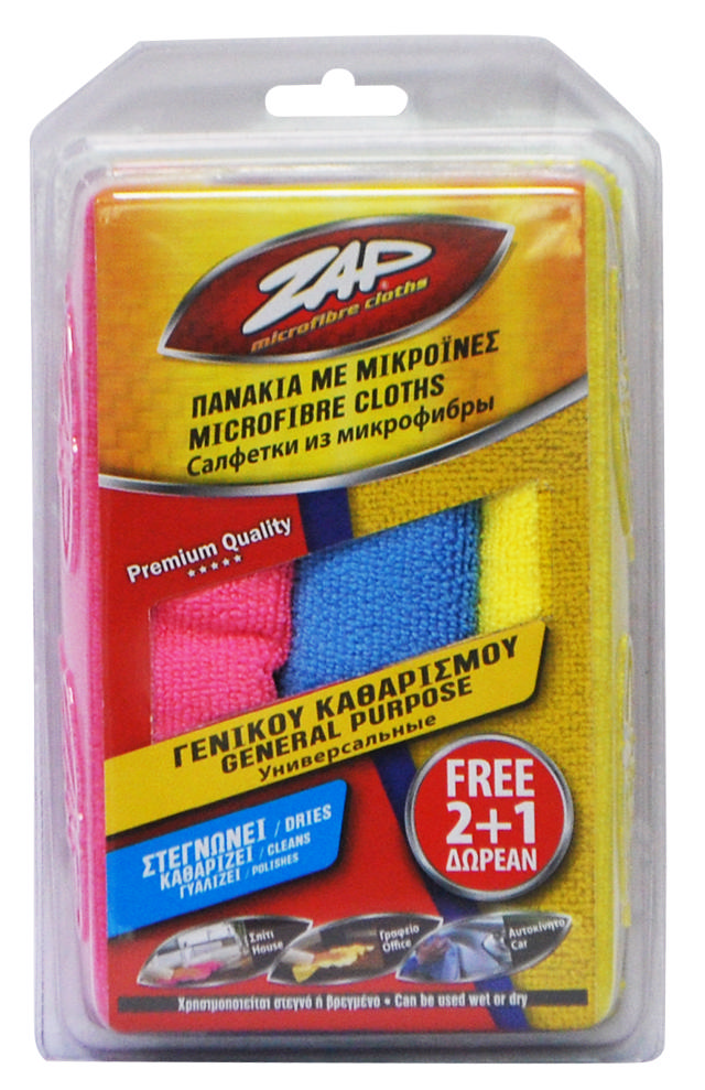 ZAP MICROFIBER 2+1 38X38 CM