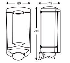 LIQUID WALL DISPENSER CHRM 610