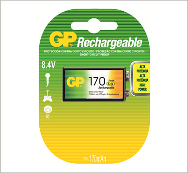 GP 9V BATTERY 170 MAH 1 PCE BLISTER