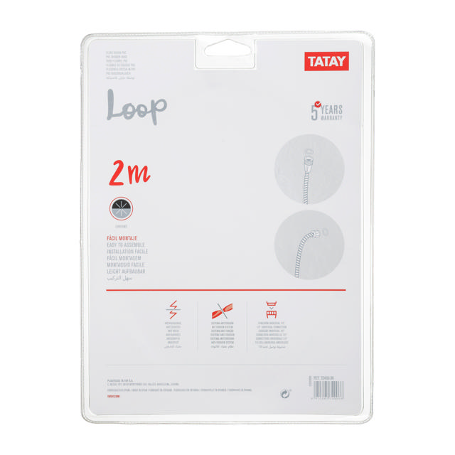 TATAY SHOWER HOSE LOOP BLACK 2M